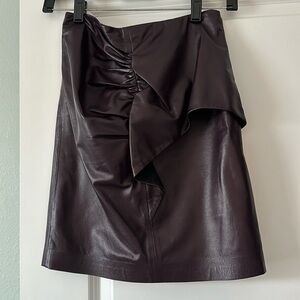 IRO Hita Lamb Leather Mini Skirt Sz 32